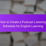 How to Create a Podcast Listening Schedule for English Learning
