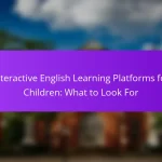 Interactive English Learning Platforms for Children: What to Look For