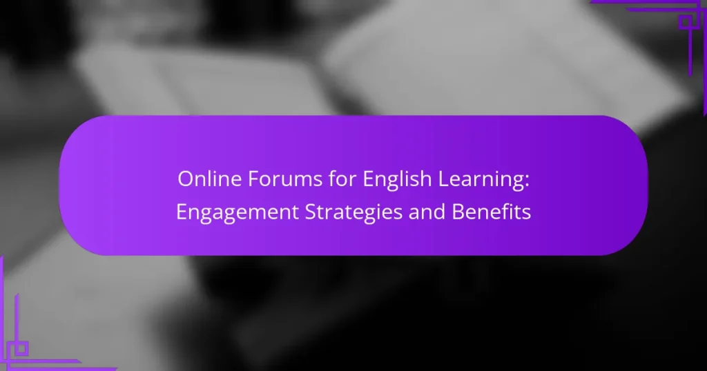 Online Forums for English Learning: Engagement Strategies and Benefits