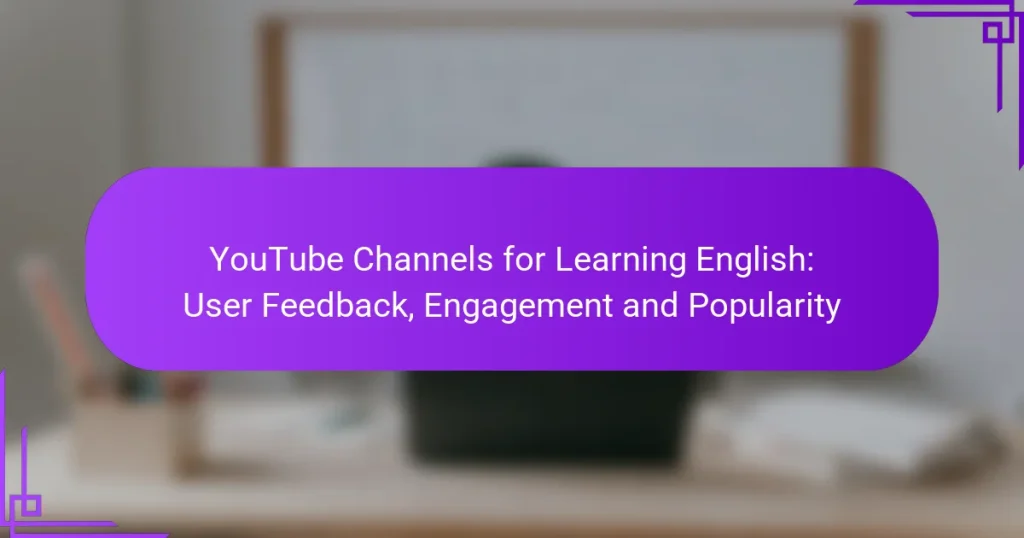 YouTube Channels for Learning English: User Feedback, Engagement and Popularity