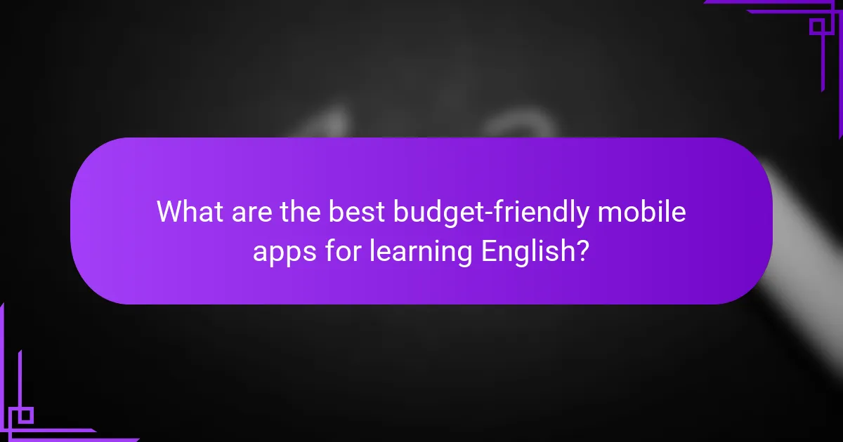 What are the best budget-friendly mobile apps for learning English?