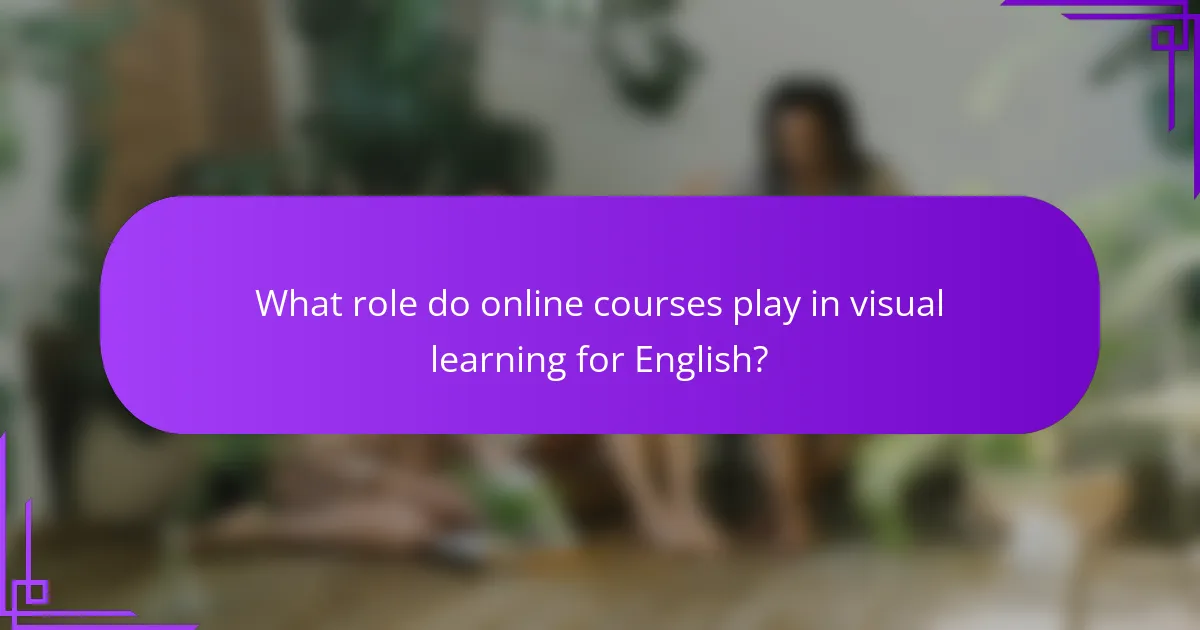 What role do online courses play in visual learning for English?